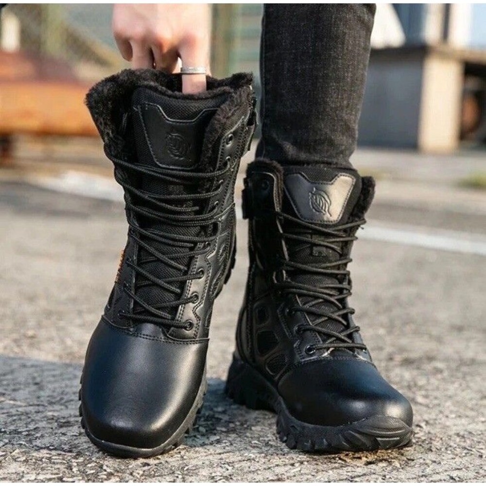 (F2) Men Wear-Resistant Tactical Training and Combat Boots for Outdoor Hiking,40 - Picture 2 of 16
